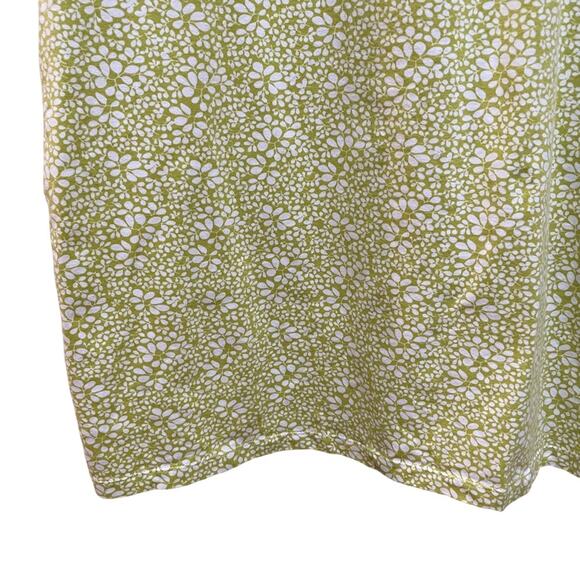 Tybee Island Racerback Leaf Print Dress Yellow Green Size Small - Picture 2 of 6